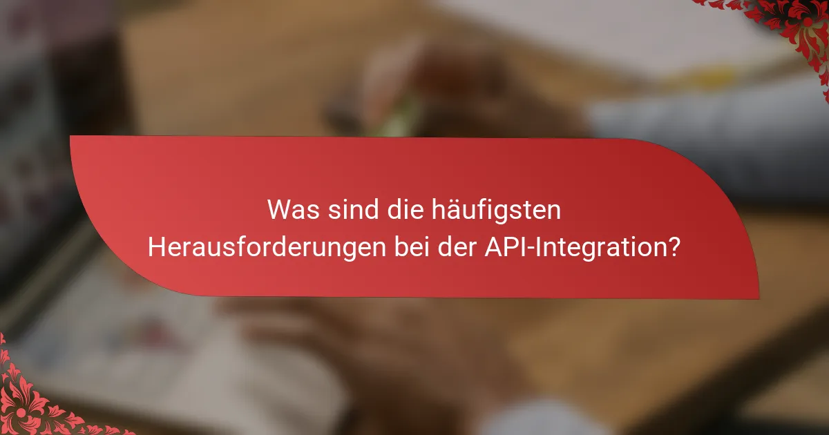 Was sind die häufigsten Herausforderungen bei der API-Integration?