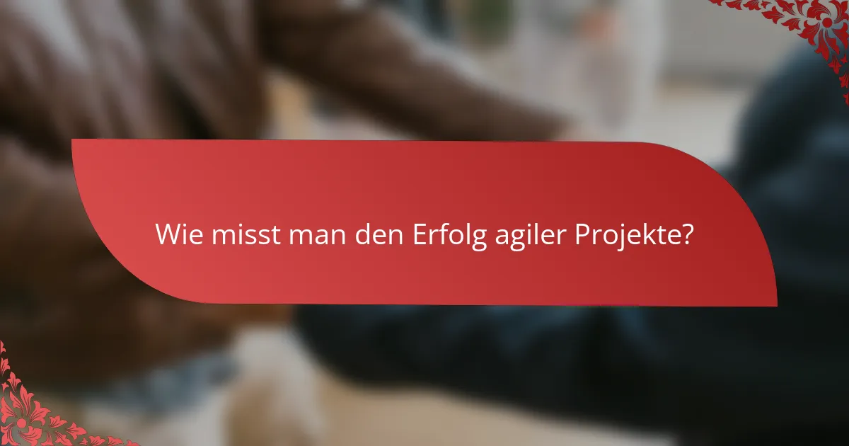 Wie misst man den Erfolg agiler Projekte?